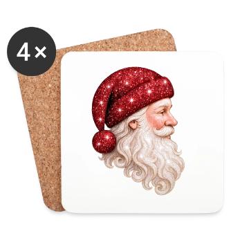 STAR SANTA — Red Glitter MAX - Coasters (set of 4) - white - Front