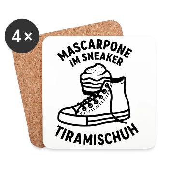 tiramischuh - Untersetzer (4er-Set) - Weiß - Vorne