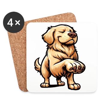 Golden Retriever Goldie Goldiebesitzer Goldies - Untersetzer (4er-Set) - Weiß - Vorne