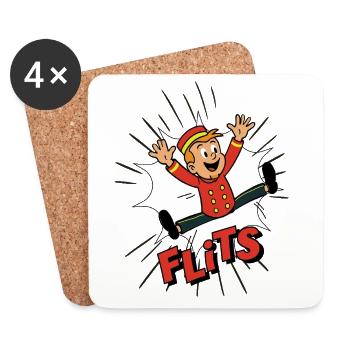 Franky in einem Blitz - Untersetzer (4er-Set) - Weiß - Vorne