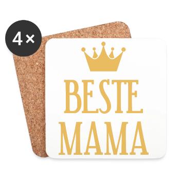 Best Mom Crown - Coasters (set of 4) - white - Front