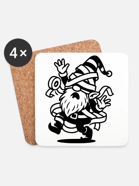 wicht kleber klebeband - Untersetzer (4er-Set) - Weiß
