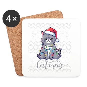 Bright Chatmas Weihnachten - Untersetzer (4er-Set) - Weiß - Vorne