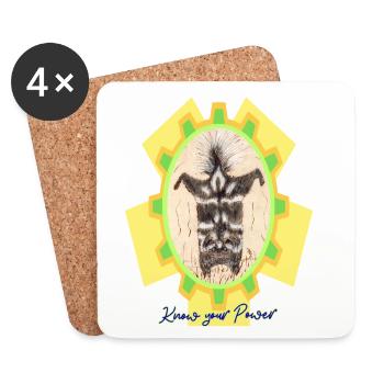 Skunk_Know_your_Power - Untersetzer (4er-Set) - Weiß - Vorne