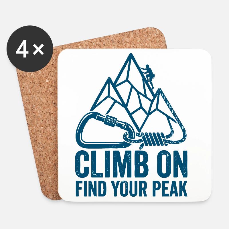 Climb On: Finde deinen Gipfel - Untersetzer (4er-Set) - Weiß