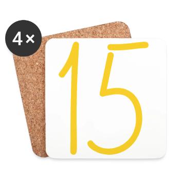 15 - Untersetzer (4er-Set) - Weiß - Vorne
