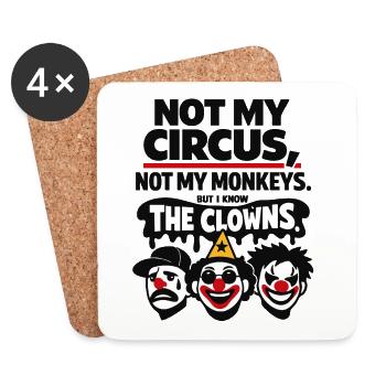 Not My Circus Not My Monkeys Statement - Coasters (set of 4) - white - Front