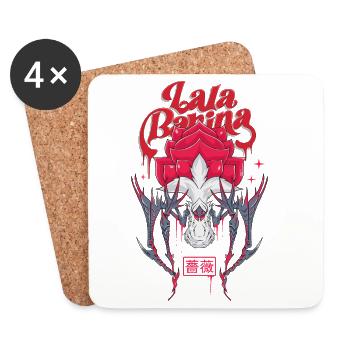 Floral Monster - Coasters (set of 4) - white - Front