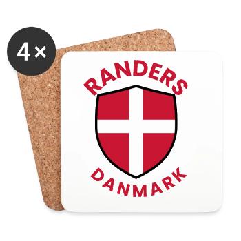 Randers Denmark Shield Flag - Coasters (set of 4) - white - Front