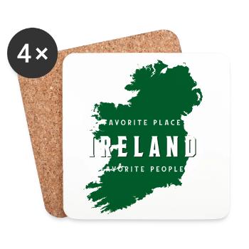 Ireland Favorite Place Favorite People - Untersetzer (4er-Set) - Weiß - Vorne