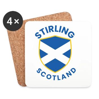 Stirling Scottish Shield Design - Coasters (set of 4) - white - Front