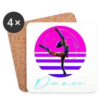 Danser - Dessous de verre (lot de 4) - blanc - Devant