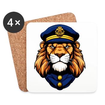 Police Löwe - Coasters (set of 4) - white - Front