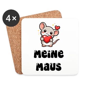 Meine Maus - Untersetzer (4er-Set) - Weiß - Vorne