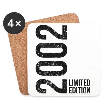 24. Geburtstag Mann 24 Jahre Limited Edition 2002 - Untersetzer (4er-Set) - Weiß - Vorne