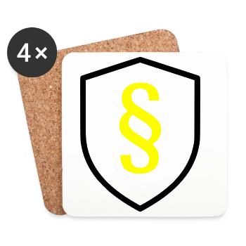 Paragraph Shield Law - Coasters (set of 4) - white - Front