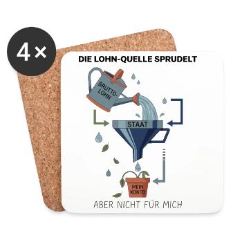 The State Funnel - Coasters (set of 4) - white - Front