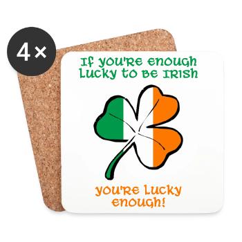 Assez chanceux pour être Irlandais - Dessous de verre (lot de 4) - blanc - Devant
