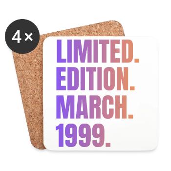Vintage Birthday March 1999 - Coasters (set of 4) - white - Front