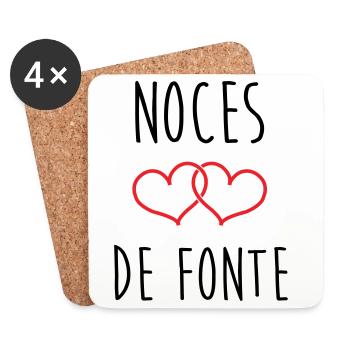Fonte-Hochzeit 73 Jahre Ehe - Untersetzer (4er-Set) - Weiß - Vorne