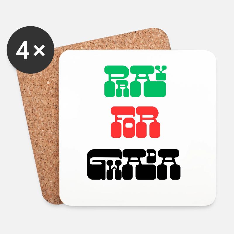 BETE FÜR GWADA - Untersetzer (4er-Set) - Weiß