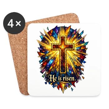 Il est ressuscité - Dessous de verre (lot de 4) - blanc - Devant