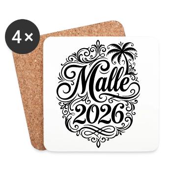 Malle 2026 Palme Mallorca - Coasters (set of 4) - white - Front