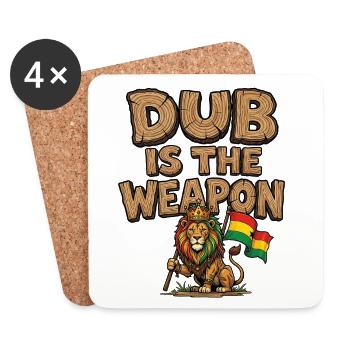 Dub Reggae Weapon - Coasters (set of 4) - white - Front