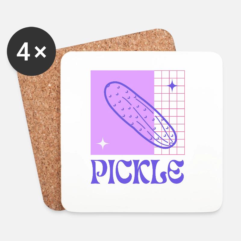 Pickle Style - weirdpeoplelovethis. - Untersetzer (4er-Set) - Weiß