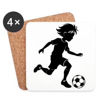Boys Soccer - Coasters (set of 4) - white - Front