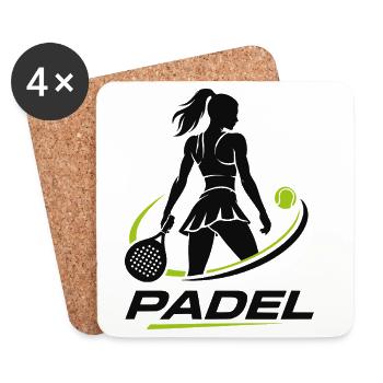 Padel Girl - Untersetzer (4er-Set) - Weiß - Vorne
