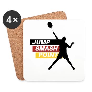 Sprung Smash Punkt - Untersetzer (4er-Set) - Weiß - Vorne