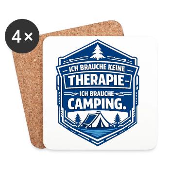 Camping - Untersetzer (4er-Set) - Weiß - Vorne