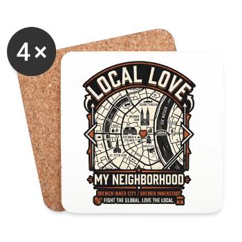 Bremen Local Love - Untersetzer (4er-Set) - Weiß - Vorne