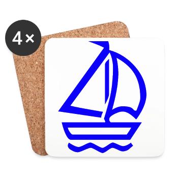 Voile - Dessous de verre (lot de 4) - blanc - Devant