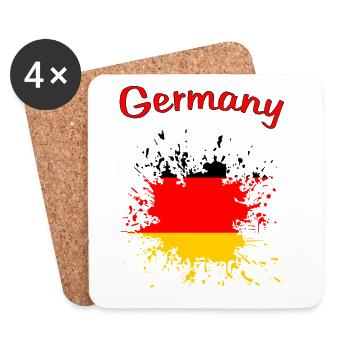 Germany, German flag - Coasters (set of 4) - white - Front