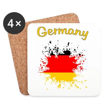 Germany Deutschland - Untersetzer (4er-Set) - Weiß - Vorne