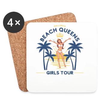 Visite des Beach Queens à Majorque Malle - Dessous de verre (lot de 4) - blanc - Devant
