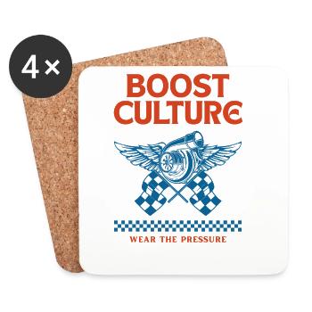 Turbo Boost Culture - Untersetzer (4er-Set) - Weiß - Vorne
