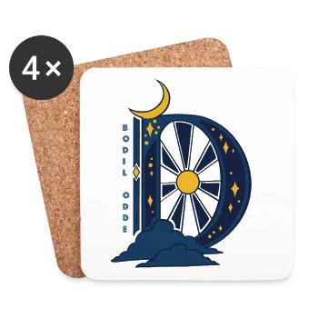 Moon Heart - Untersetzer (4er-Set) - Weiß - Vorne
