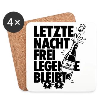 Letzte Nacht Freiheit bleibt - Untersetzer (4er-Set) - Weiß - Vorne
