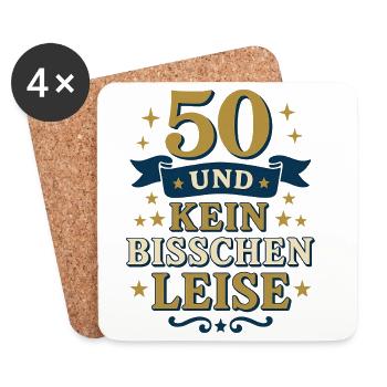50 und Kein Bisschen Leise - Untersetzer (4er-Set) - Weiß - Vorne