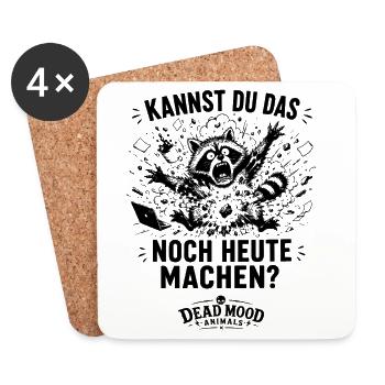 Geschenk für Kollegen Kannst du das noch heute... - Untersetzer (4er-Set) - Weiß - Vorne