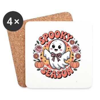 Spooky Season Halloween - Coasters (set of 4) - white - Front