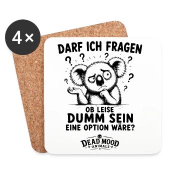 Sarkasmus Humor | Lustiges Geschenk für Kollegen - Untersetzer (4er-Set) - Weiß - Vorne