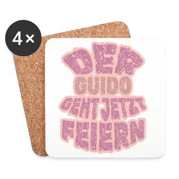 Parti Guido - Dessous de verre (lot de 4) - blanc - Devant