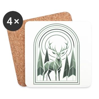 Randonnée - Aventure en plein air - Zone sauvage - Dessous de verre (lot de 4) - blanc - Devant