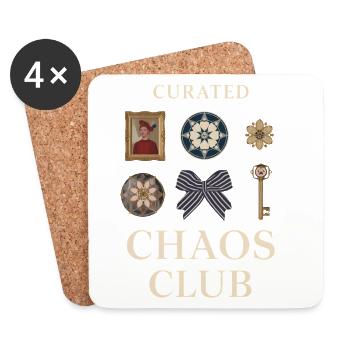 Curated Chaos Club Motifs - Untersetzer (4er-Set) - Weiß - Vorne