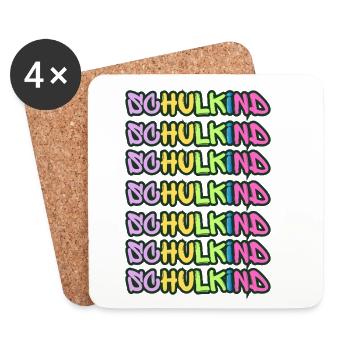 Cooler Schriftzug für Schulkind-Design - Untersetzer (4er-Set) - Weiß - Vorne