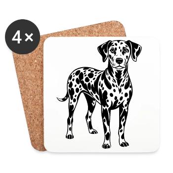Dalmatian - Coasters (set of 4) - white - Front